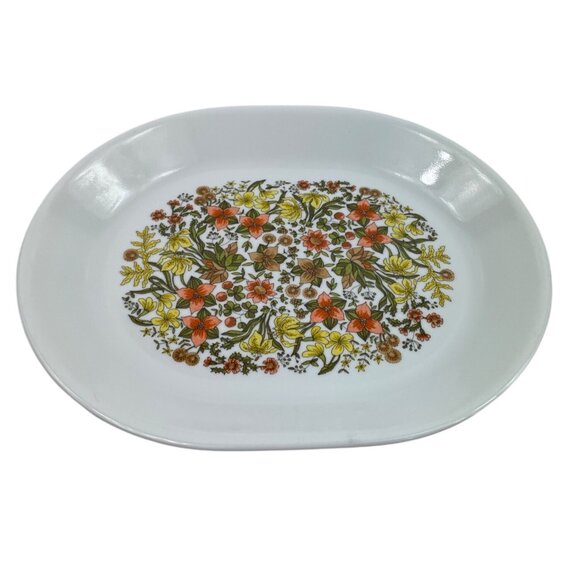 Vintage 12" Corelle Corning Ware Indian Summer Oval Serving Platter Tray Floral - Picture 2 of 7